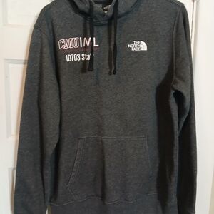 Cmu-Branded North Face Gray Hoodie for Men